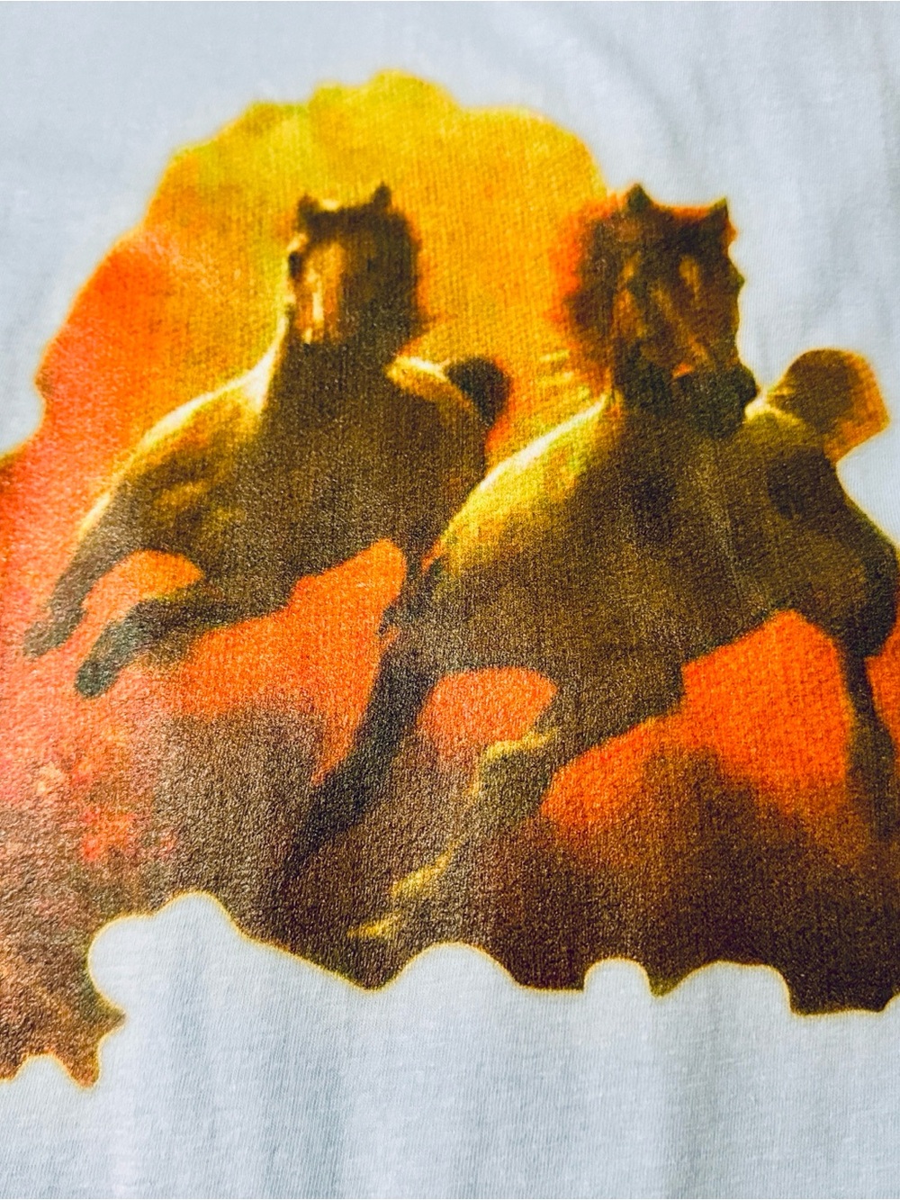Napoleon Dynamite Horse Tee Light Blue Crewneck - Medium - NWOT - Picture 10 of 10